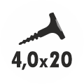 Skrutka do dreva 4,0x20