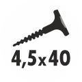 Skrutka do dreva 4,5x40