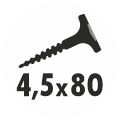 Wood screw 4,5x80