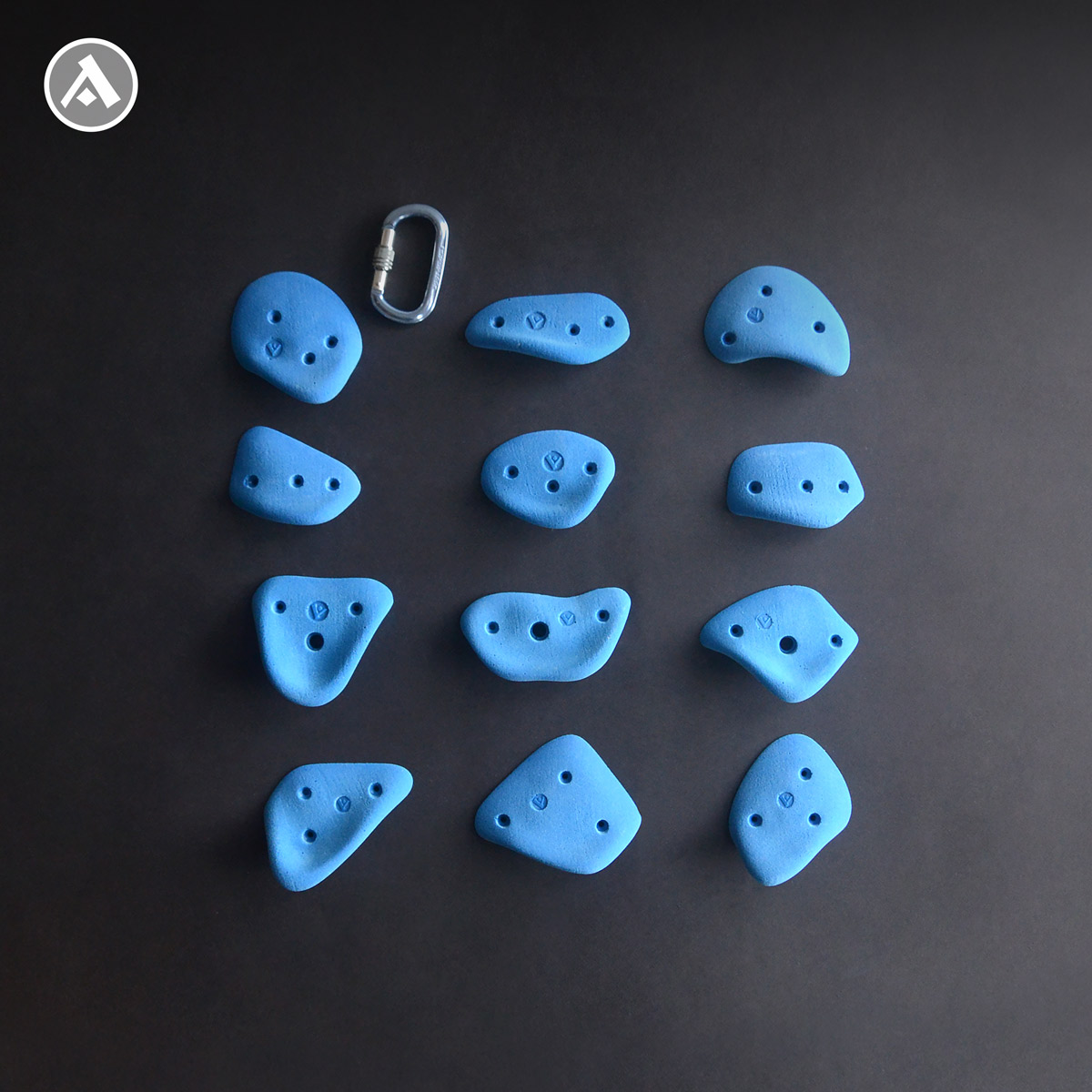 Hooks – 12 climbing holds Anatomic with grip-type jugs