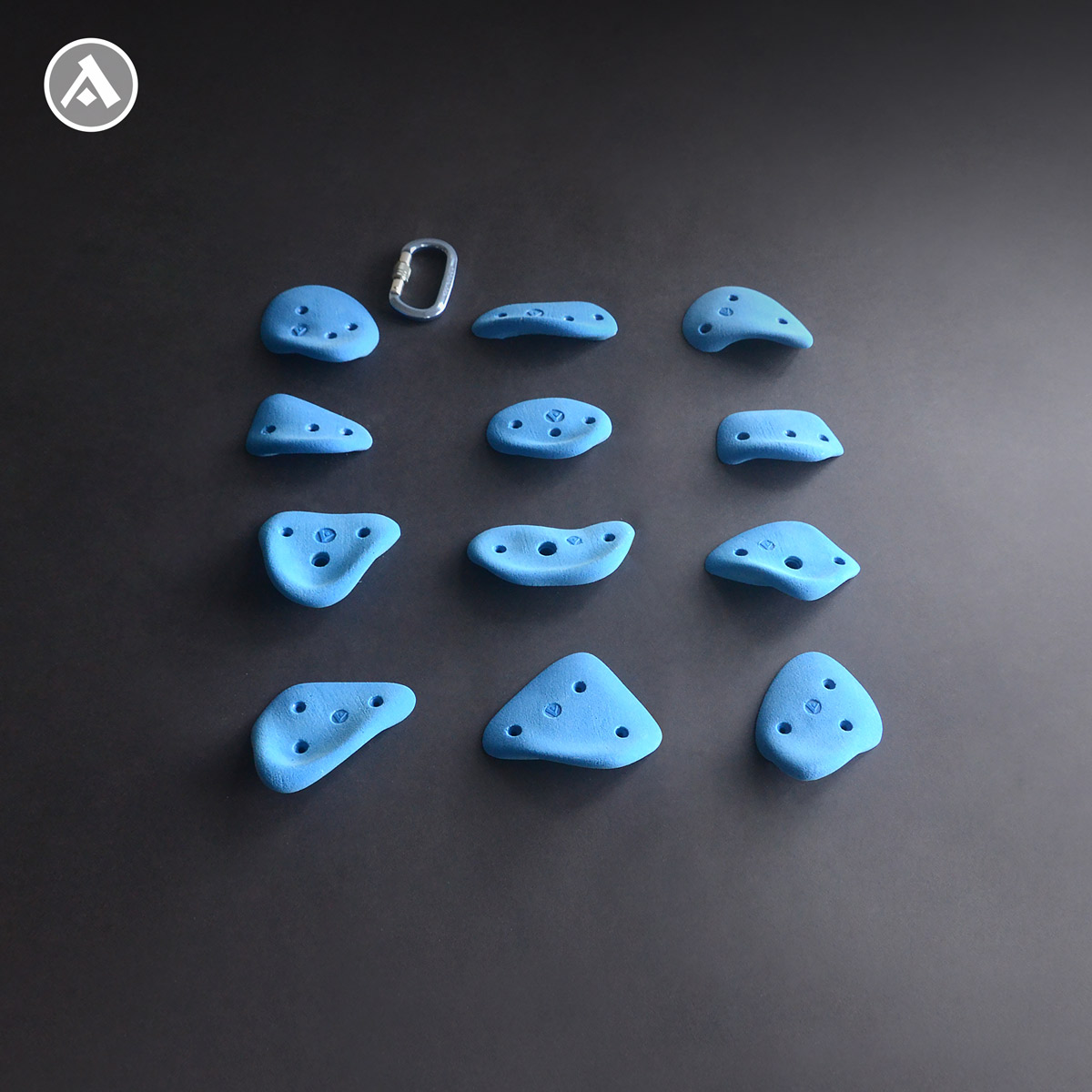 Hooks – 12 climbing holds Anatomic with positive grip
