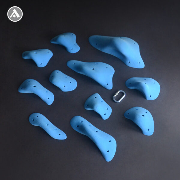 Sierra 2 - 11 climbing holds in set with grip-type jug