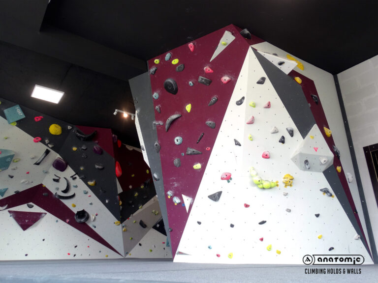 Completed bouldering wall in Trnava