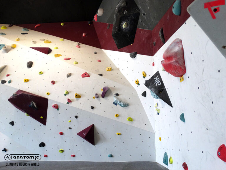 Completed bouldering wall in Trnava