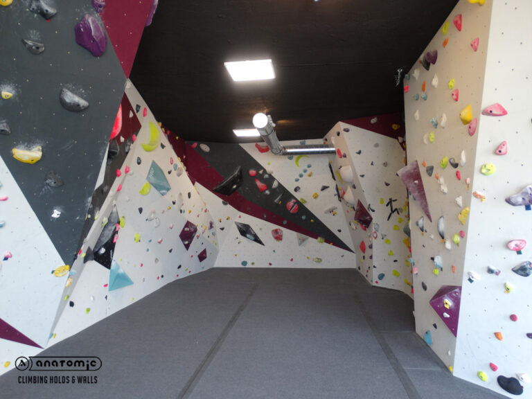 Completed bouldering wall in Trnava