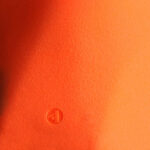 Orange fluorescent - quite shuny color for anatomic climbing holds